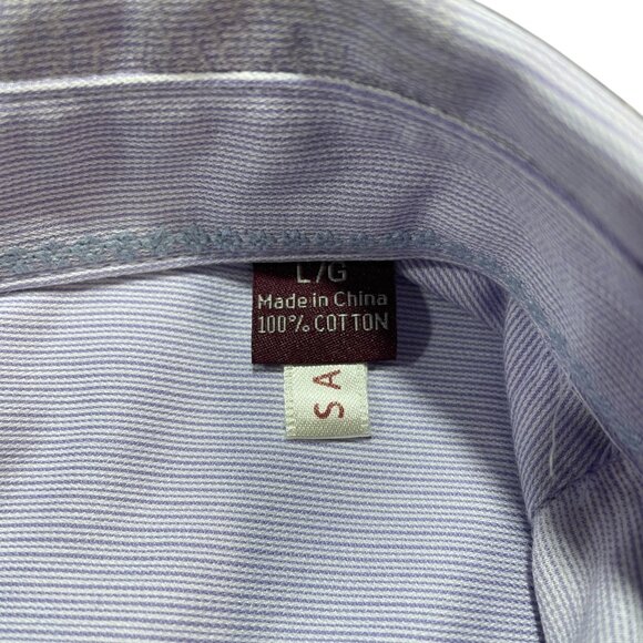 Tommy Bahama Lavender Frost Cotton Button Down Shirt Large Casual Coastal Resort - Picture 4 of 11